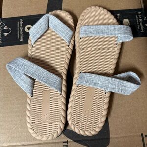 Black and Gray Sandals